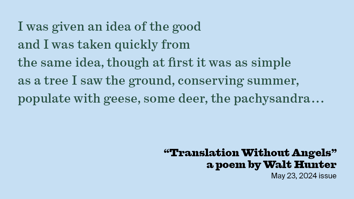 Translation Without Angels | Walt Hunter